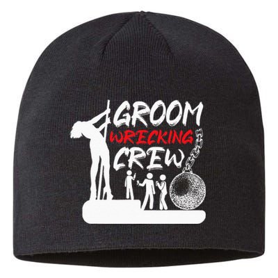 Crew Groomsmen Bachelor Party Stag Groom Funny Sustainable Beanie