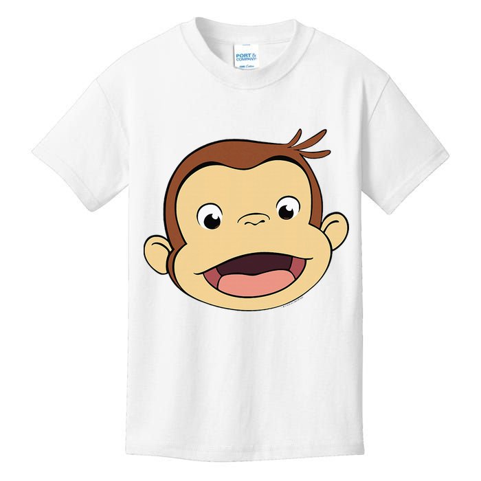 Curious G.E.O.R.G.E Big Face Monkey Smile Kids T-Shirt