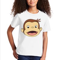 Curious G.E.O.R.G.E Big Face Monkey Smile Kids T-Shirt