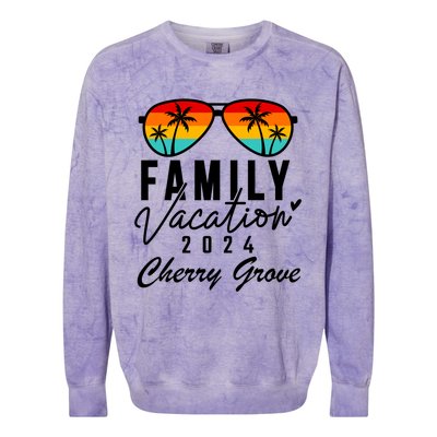 Cherry Grove Beach Family Vacation 2024 Cool Gift Colorblast Crewneck Sweatshirt