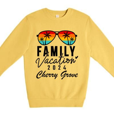 Cherry Grove Beach Family Vacation 2024 Cool Gift Premium Crewneck Sweatshirt