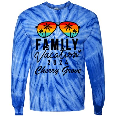 Cherry Grove Beach Family Vacation 2024 Cool Gift Tie-Dye Long Sleeve Shirt