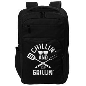 Chilling & Grilling BBQ Grill Chef Funny Barbecue Impact Tech Backpack