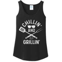 Chilling & Grilling BBQ Grill Chef Funny Barbecue Ladies Essential Tank