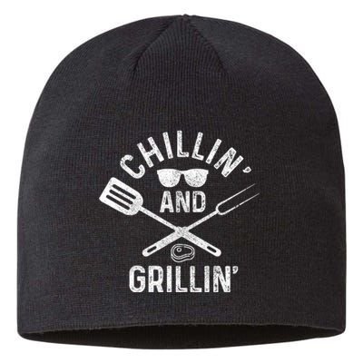 Chilling & Grilling BBQ Grill Chef Funny Barbecue Sustainable Beanie