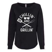 Chilling & Grilling BBQ Grill Chef Funny Barbecue Womens California Wash Sweatshirt