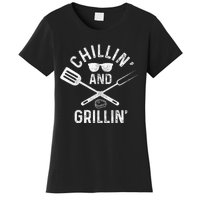 Chilling & Grilling BBQ Grill Chef Funny Barbecue Women's T-Shirt