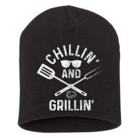 Chilling & Grilling BBQ Grill Chef Funny Barbecue Short Acrylic Beanie