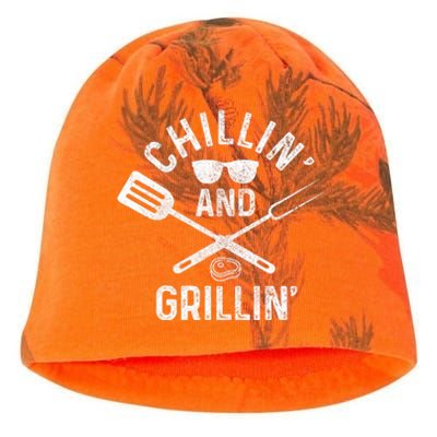 Chilling & Grilling BBQ Grill Chef Funny Barbecue Kati - Camo Knit Beanie