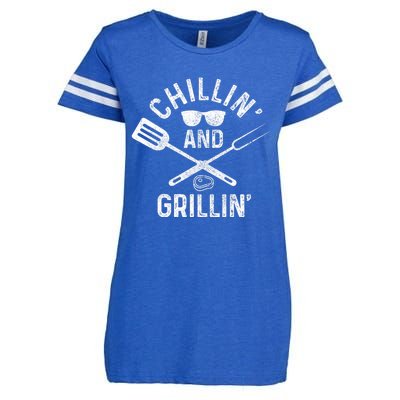 Chilling & Grilling BBQ Grill Chef Funny Barbecue Enza Ladies Jersey Football T-Shirt