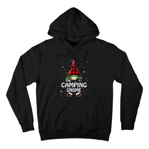 Camping Gnome Buffalo Plaid Matching Family Christmas Gift Hoodie