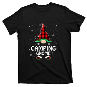 Camping Gnome Buffalo Plaid Matching Family Christmas Gift T-Shirt