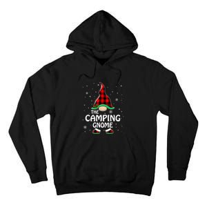 Camping Gnome Buffalo Plaid Matching Family Christmas Gift Tall Hoodie