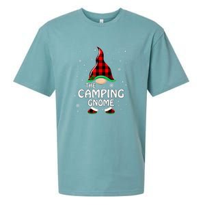 Camping Gnome Buffalo Plaid Matching Family Christmas Gift Sueded Cloud Jersey T-Shirt