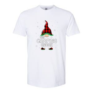 Camping Gnome Buffalo Plaid Matching Family Christmas Gift Softstyle CVC T-Shirt