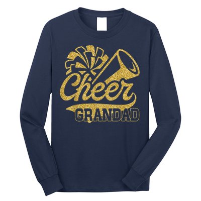 Cheer Grandad Biggest Fan Cheerleader Father's Day Long Sleeve Shirt