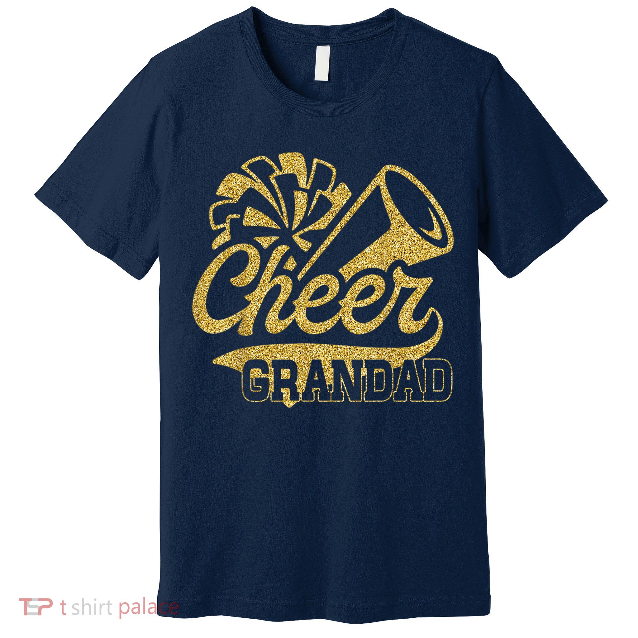 Cheer Grandad Biggest Fan Cheerleader Father's Day Premium T-Shirt