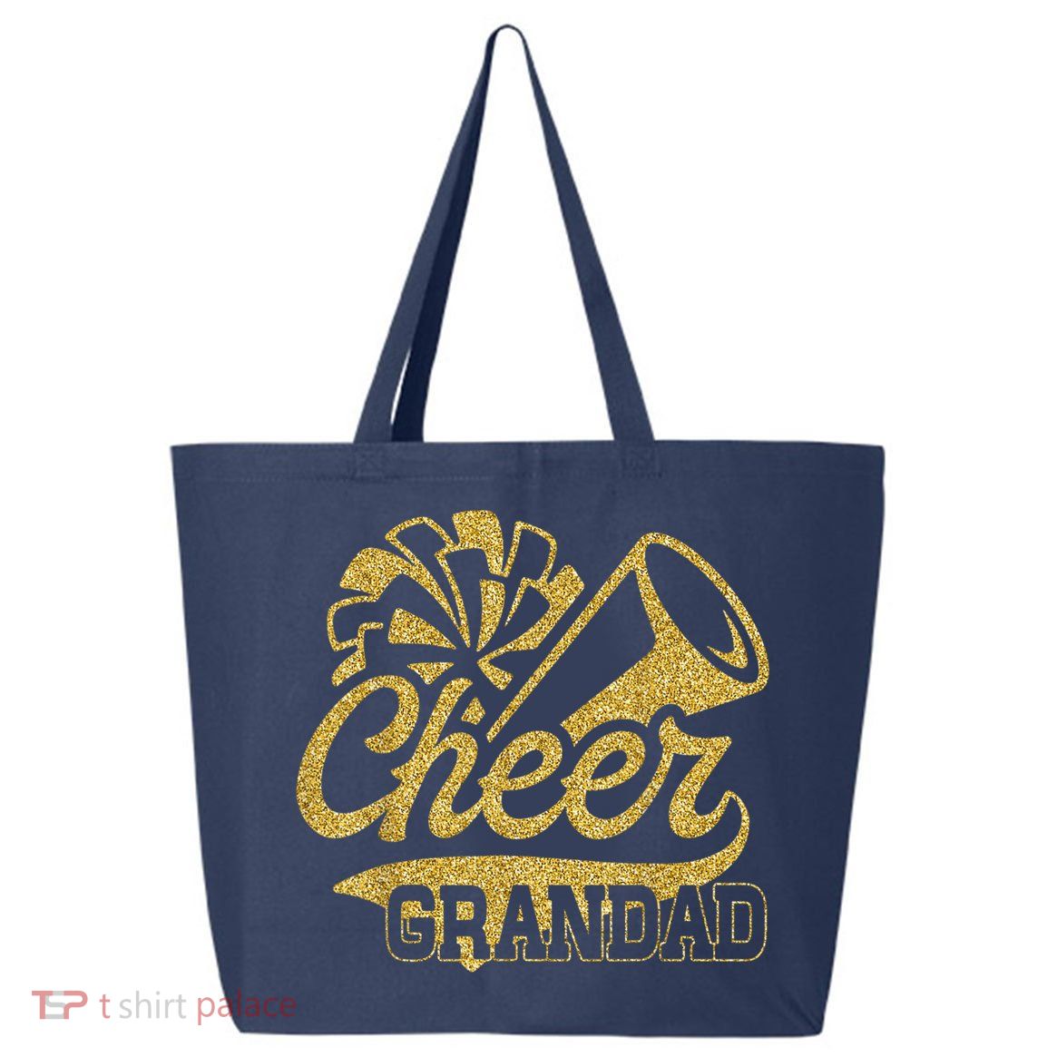 Cheer Grandad Biggest Fan Cheerleader Father's Day 25L Jumbo Tote