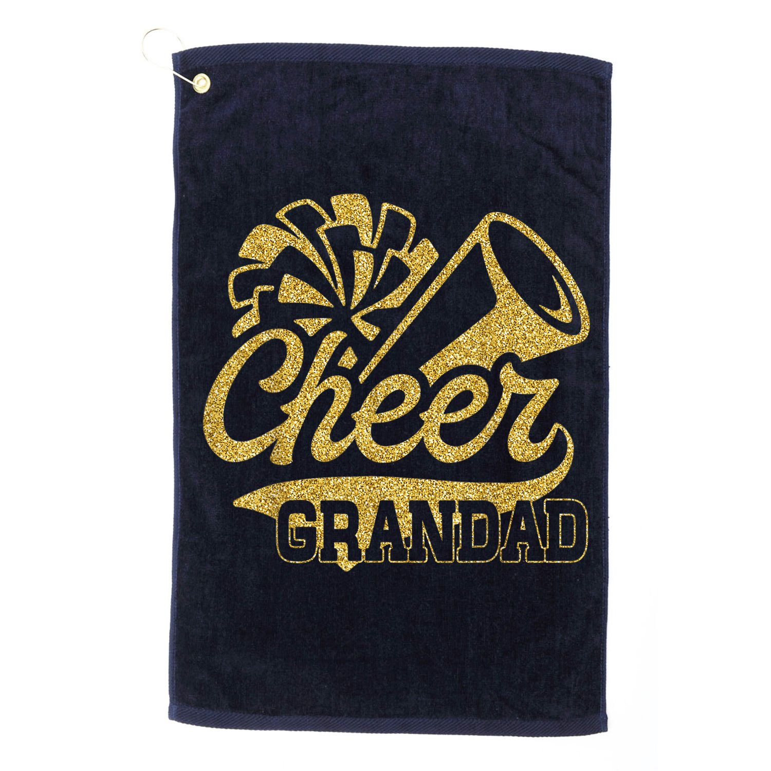 Cheer Grandad Biggest Fan Cheerleader Father's Day Golf Towel