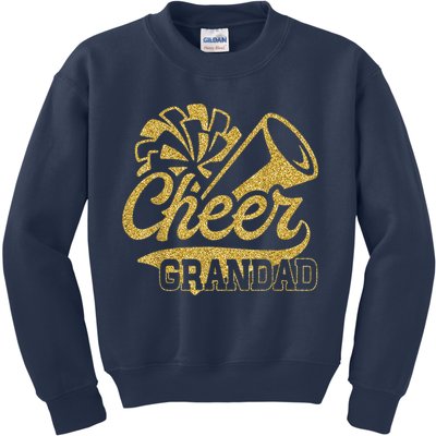 Cheer Grandad Biggest Fan Cheerleader Father's Day Kids Sweatshirt