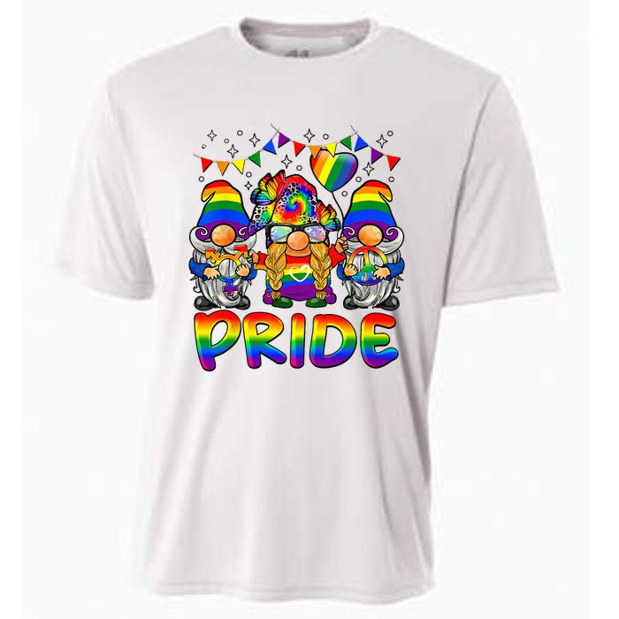 Cute Gay Bisexual Transsexual Gnomes LGBTQ Pride Ally Cooling Performance Crew T-Shirt