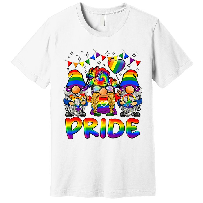 Cute Gay Bisexual Transsexual Gnomes LGBTQ Pride Ally Premium T-Shirt