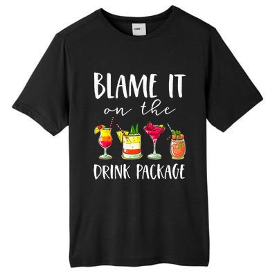 Cruise Gifts Blame It On The Drink Package Tall Fusion ChromaSoft Performance T-Shirt