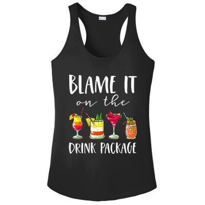 Cruise Gifts Blame It On The Drink Package Ladies PosiCharge Competitor Racerback Tank