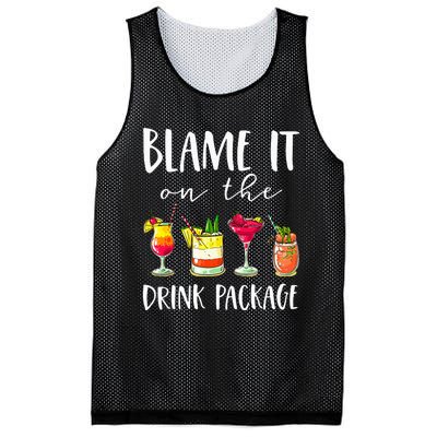 Cruise Gifts Blame It On The Drink Package Mesh Reversible Basketball Jersey Tank