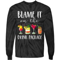 Cruise Gifts Blame It On The Drink Package Tie-Dye Long Sleeve Shirt