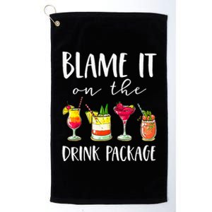 Cruise Gifts Blame It On The Drink Package Platinum Collection Golf Towel