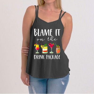 Cruise Gifts Blame It On The Drink Package Women's Strappy Tank