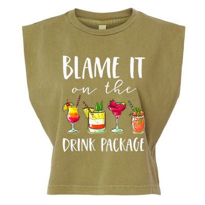 Cruise Gifts Blame It On The Drink Package Garment-Dyed Women's Muscle Tee