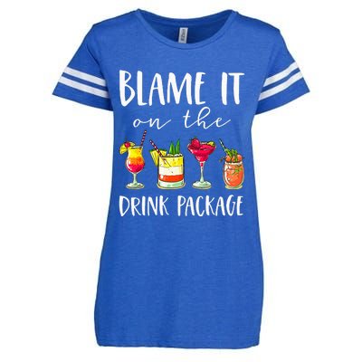 Cruise Gifts Blame It On The Drink Package Enza Ladies Jersey Football T-Shirt