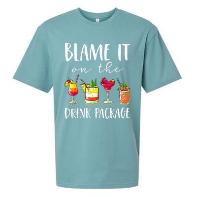 Cruise Gifts Blame It On The Drink Package Sueded Cloud Jersey T-Shirt