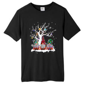 Cute Gnome Buffalo Plaid Christmas Tree Light Ugly Santa Hat Tall Fusion ChromaSoft Performance T-Shirt