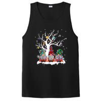 Cute Gnome Buffalo Plaid Christmas Tree Light Ugly Santa Hat PosiCharge Competitor Tank