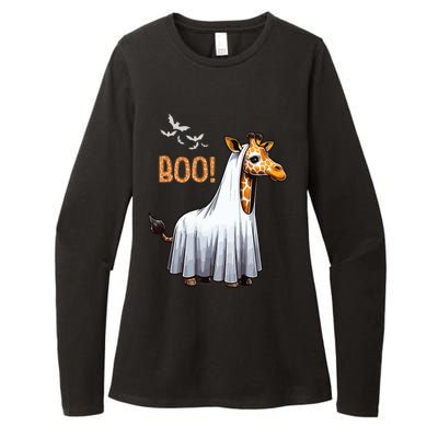 Cute Giraffe Boo Halloween Costume Zoo Lover Womens CVC Long Sleeve Shirt