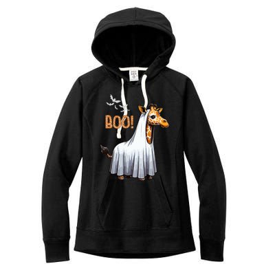 Cute Giraffe Boo Halloween Costume Zoo Lover Women's Fleece Hoodie