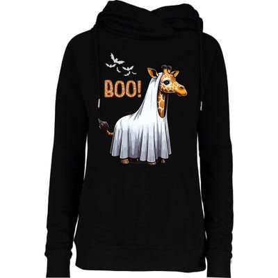 Cute Giraffe Boo Halloween Costume Zoo Lover Womens Funnel Neck Pullover Hood