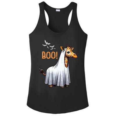 Cute Giraffe Boo Halloween Costume Zoo Lover Ladies PosiCharge Competitor Racerback Tank