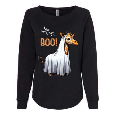 Cute Giraffe Boo Halloween Costume Zoo Lover Womens California Wash Sweatshirt