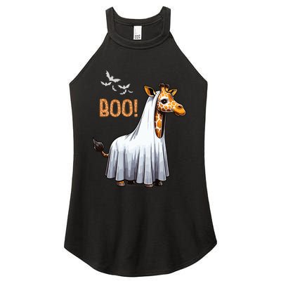 Cute Giraffe Boo Halloween Costume Zoo Lover Women's Perfect Tri Rocker Tank