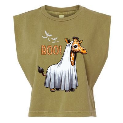 Cute Giraffe Boo Halloween Costume Zoo Lover Garment-Dyed Women's Muscle Tee