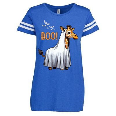 Cute Giraffe Boo Halloween Costume Zoo Lover Enza Ladies Jersey Football T-Shirt