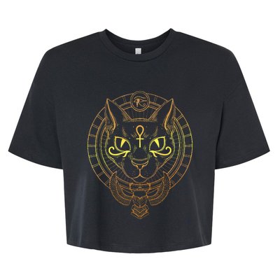 Cat Goddess Bastet Cat Egyptian Bella+Canvas Jersey Crop Tee