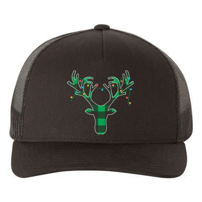 Classic Green Black Christmas Yupoong Adult 5-Panel Trucker Hat