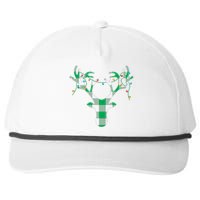 Classic Green Black Christmas Snapback Five-Panel Rope Hat