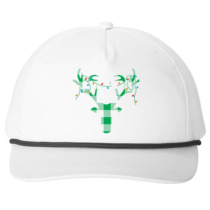 Classic Green Black Christmas Snapback Five-Panel Rope Hat