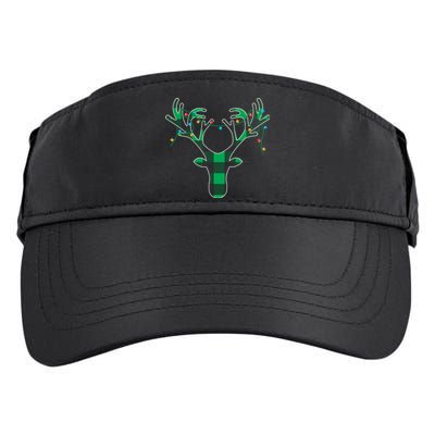 Classic Green Black Christmas Adult Drive Performance Visor